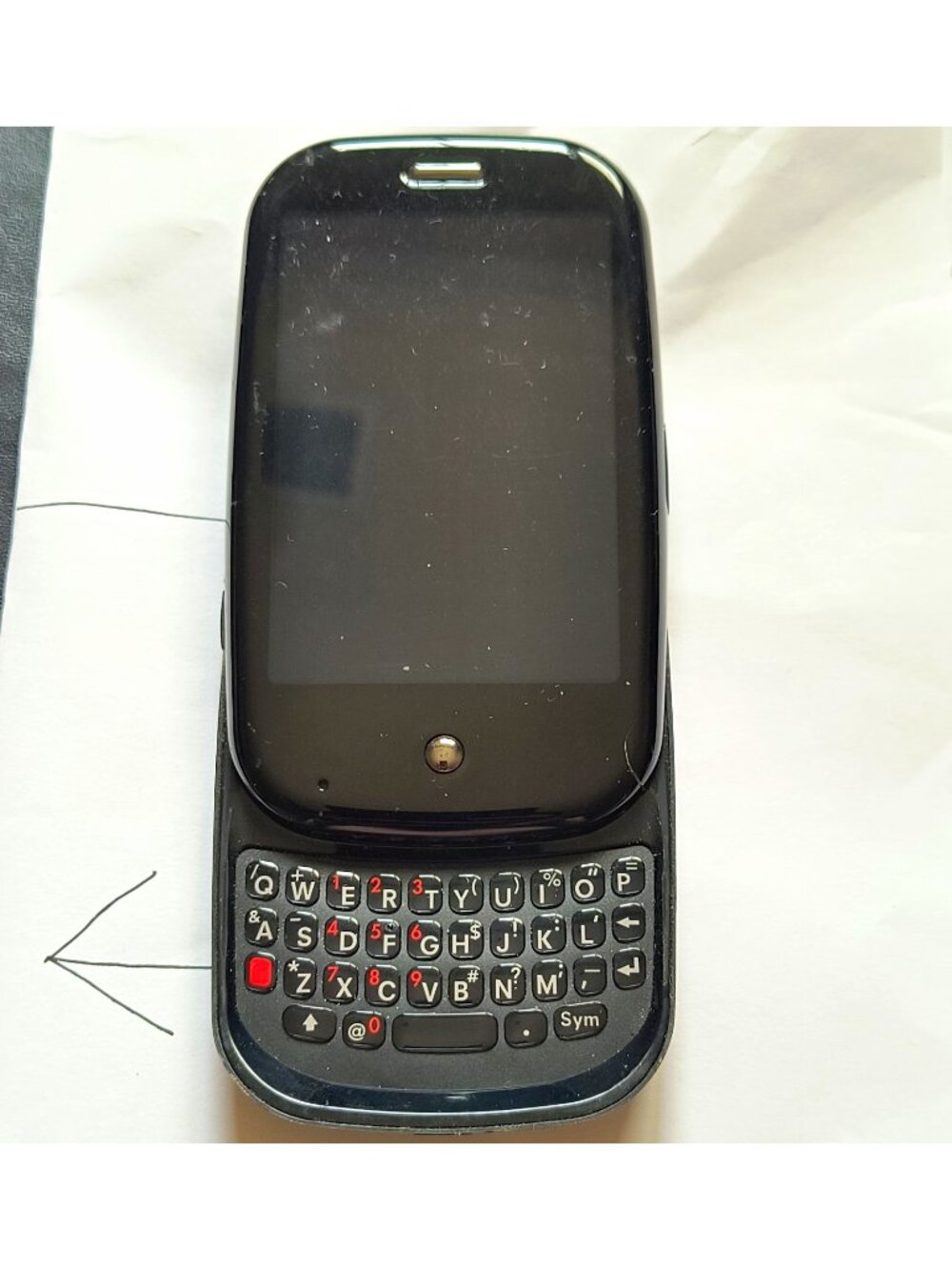 (For Collection) Palm Pre Slider Smartphone QWERTY Keyboard Black